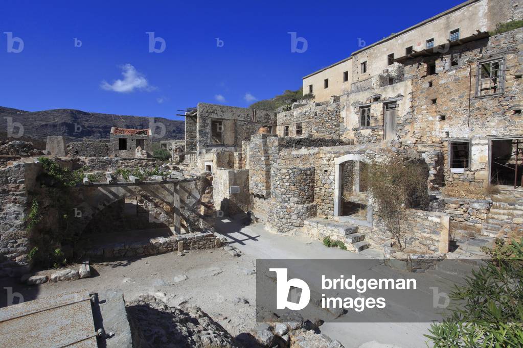 Spinalonga Island. Residences of the Ottoman period.