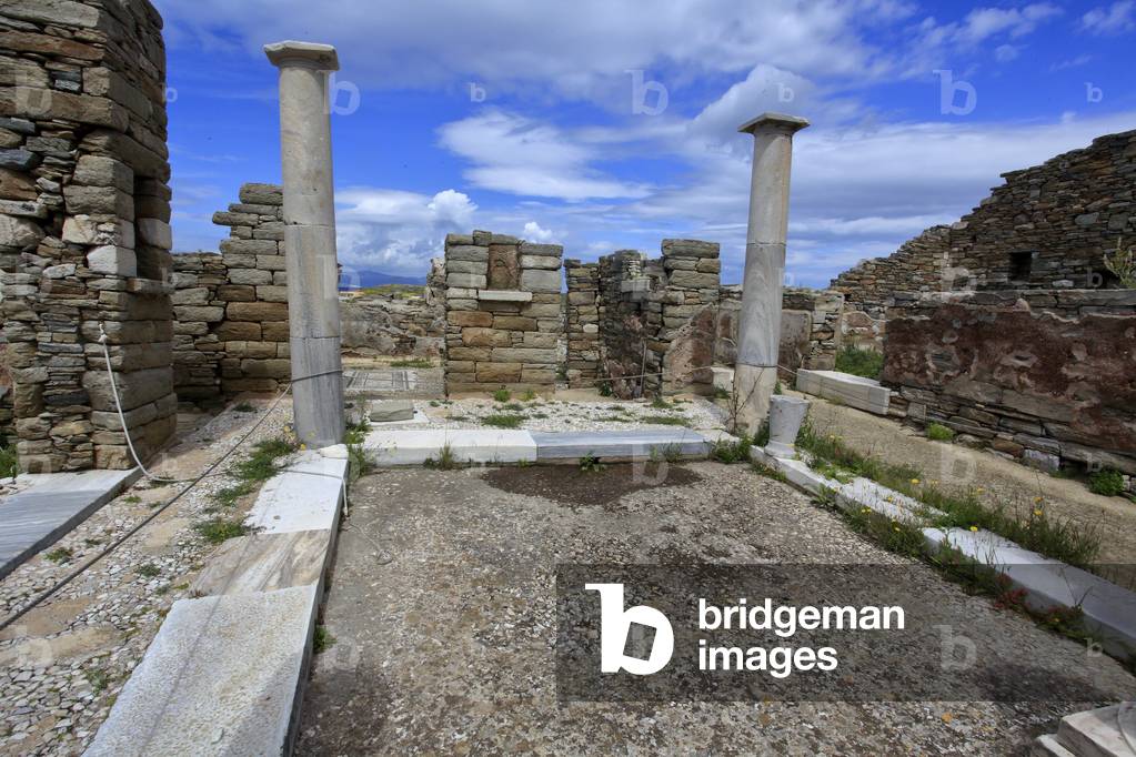 Archaeological site of Delos. Indivdual house in the theater quarter. 2nd Century BC.