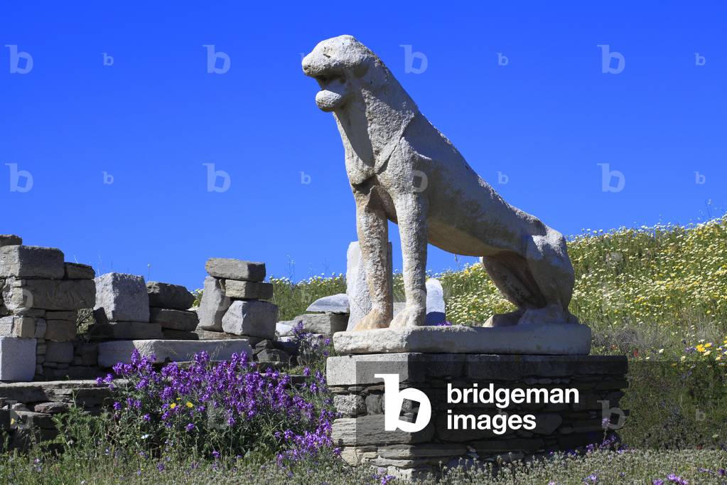 Archaeological site of Delos. Terrace of the Naxian lions. 7th Century BC.