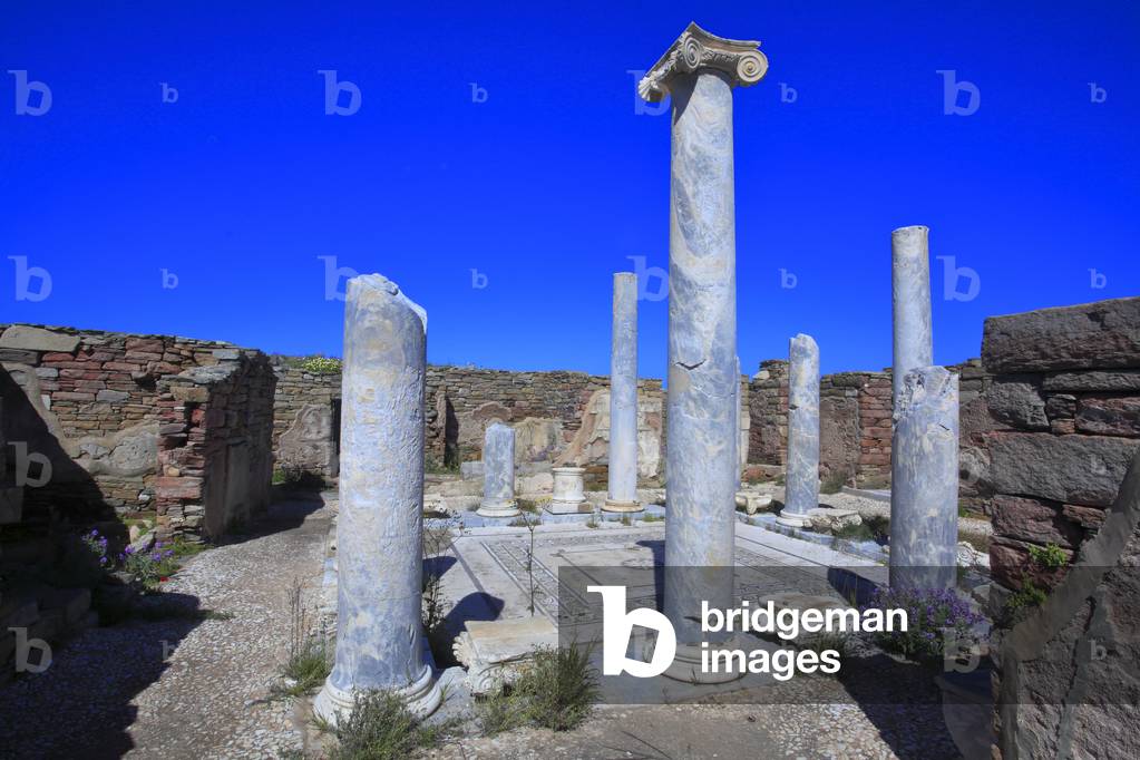 Archaeological site of Delos. The lake house. late 2nd Century BC.