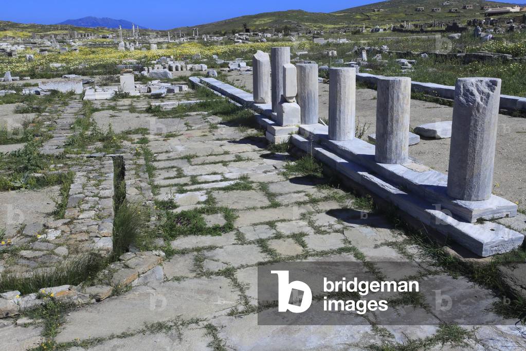 Archaeological site of Delos. Agora of the delians. 2nd BC.