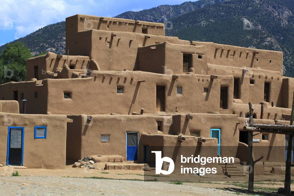 Pueblo de Taos - Structure of the North House (Hlaauma) - Set of houses and ceremonial centres in adobe, remarkably representative of the culture of the Pueblos Indians - Indian village still lives - UNESCO Site, New Mexico, USA (USA)