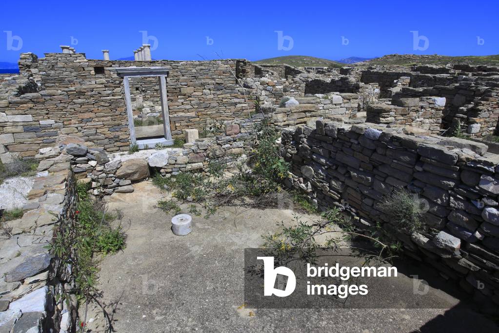 Archaeological site of Delos. Individual house in the The theater quarter. 2nd Century BC.
