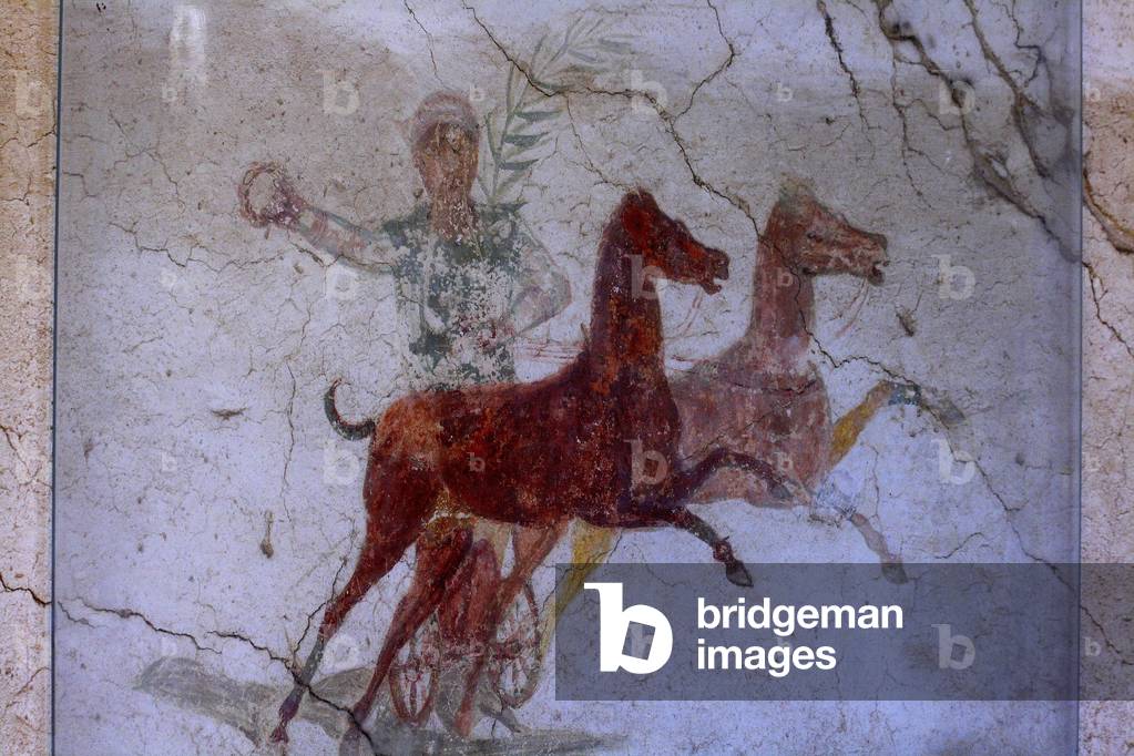 Painting of the domus of the Aurige/Ancient Ostia/Italy