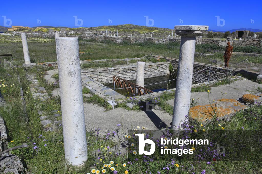 Archaeological site of Delos. The Minoan Fountain. 6th Century BC.