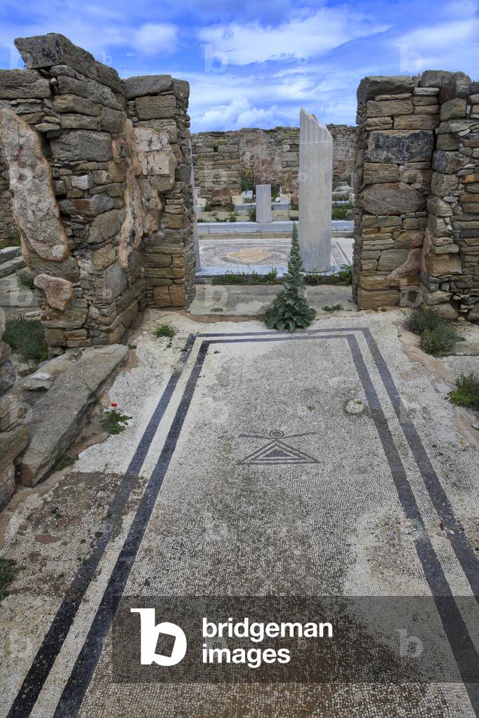 Archaeological site of Delos. House with the Dolphins. 2nd Century BC.