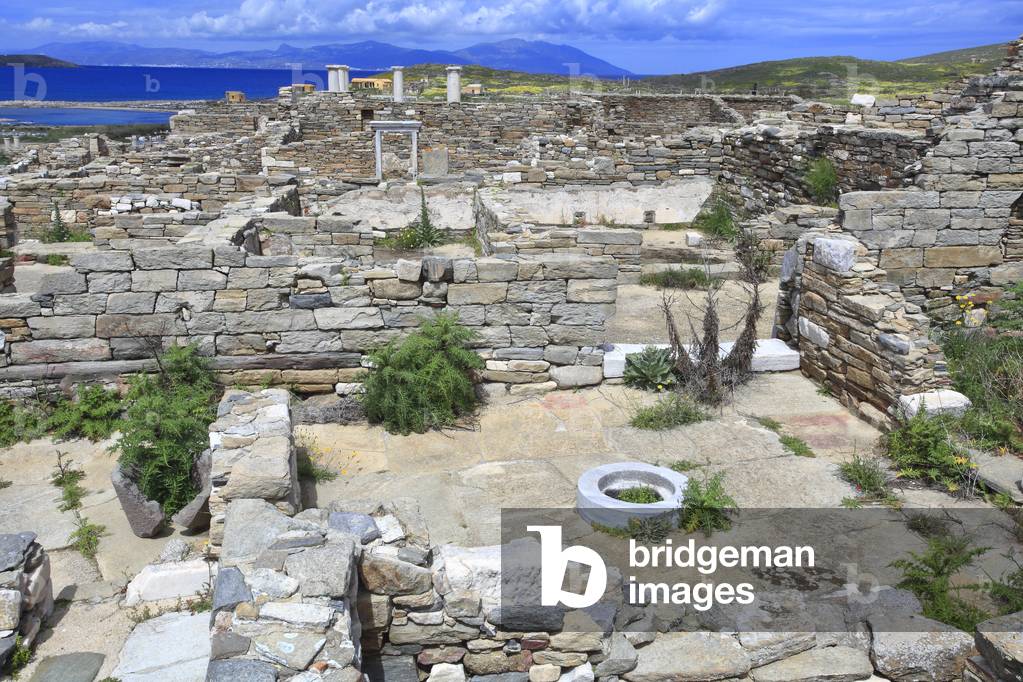 Archaeological site of Delos. Indivdual house in the theater quarter. 2nd Century BC.