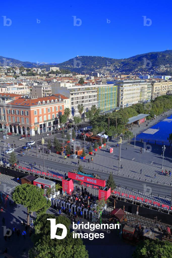 Nice. Downtown, center-town. Place Masséna.  French Riviera (Alpes-Maritimes), France.