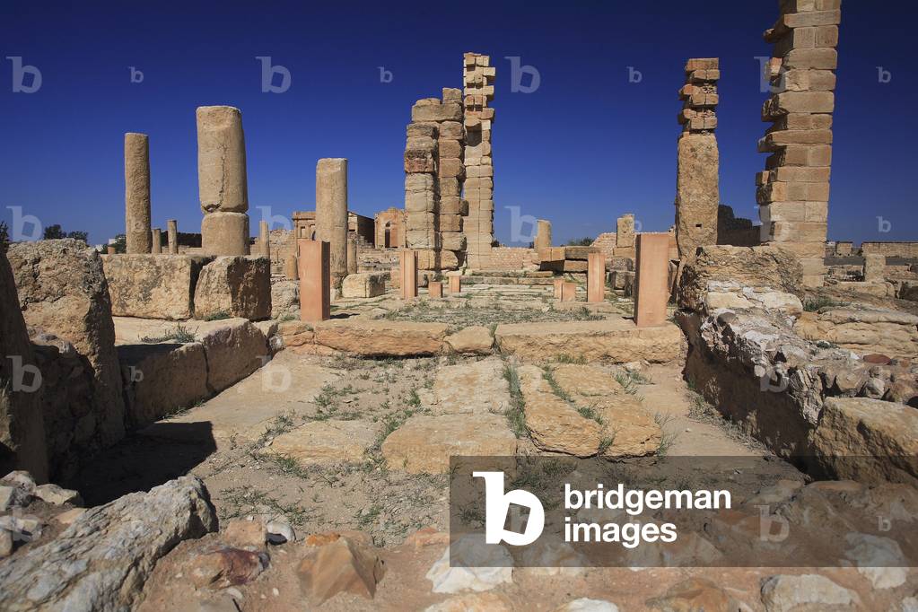 Remains of the Church of St. Servus built in the 4th century on the basis of a Paian temple/Sufetula (Sbeitla)/Tunisia