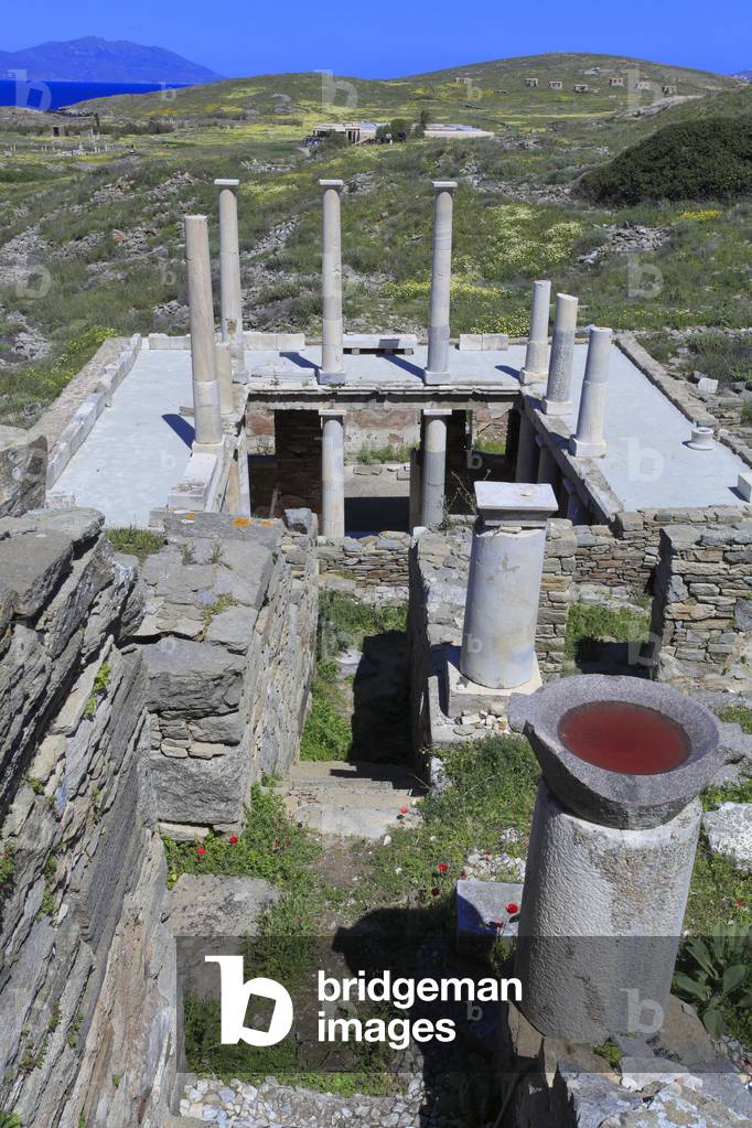 Archaeological site of Delos. House of Hermes. 2nd century BC.