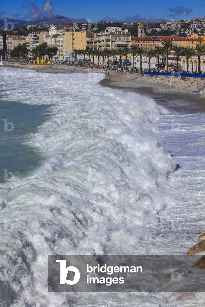 Raging sea in Nice