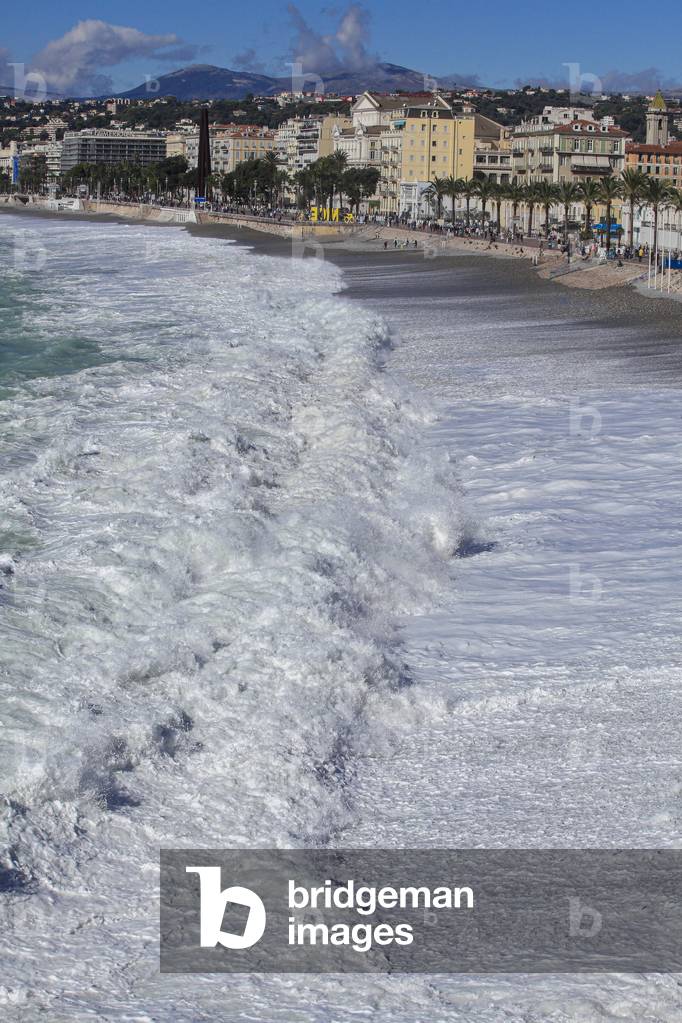 Raging sea in Nice