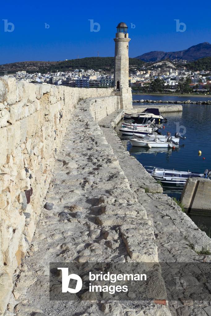 Venitian port  and lighthouse of Rethymno.