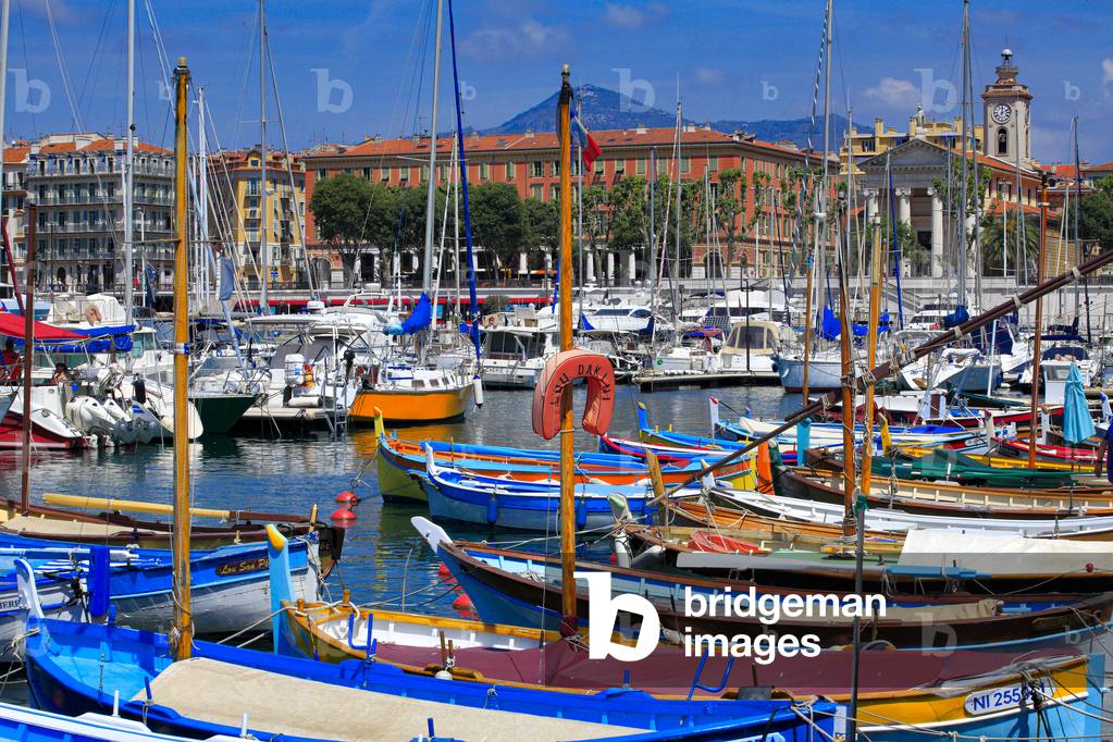 View on the port of Nice. Port Lympia