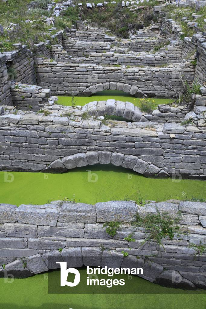 Archaeological site of Delos. Cistern of the theater. 2nd Century BC.