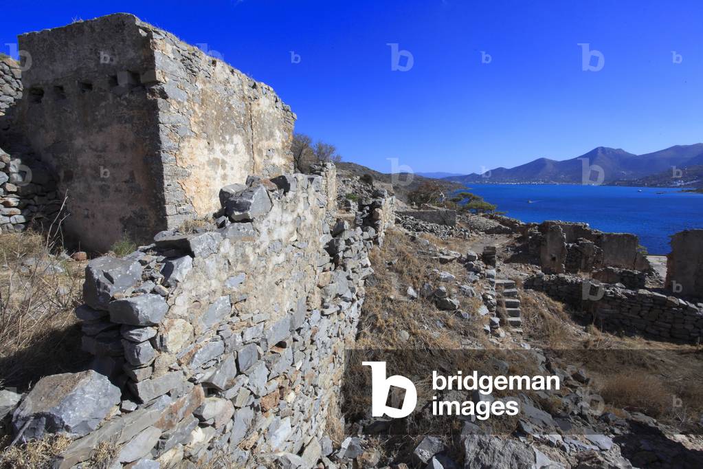 Spinalonga Island. Ruins of venitian period
