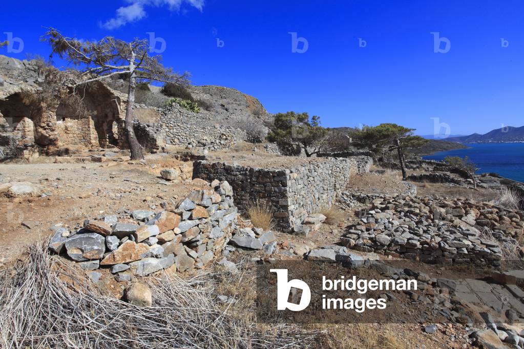 Spinalonga Island. Ruins of venitian period