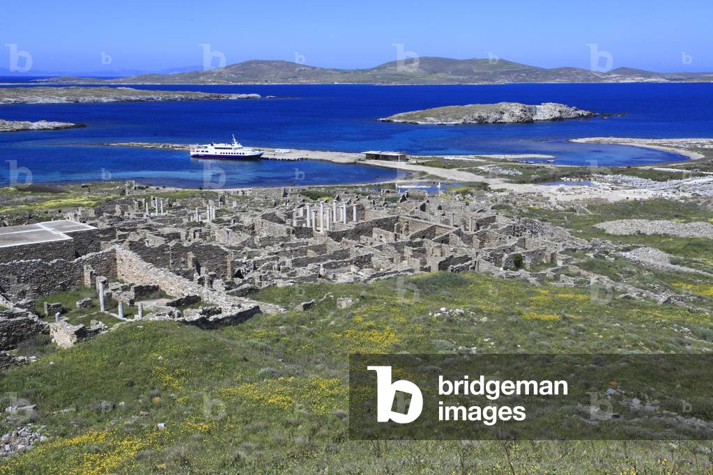 Archaeological site of Delos. The theater quarter. 2nd Century BC.