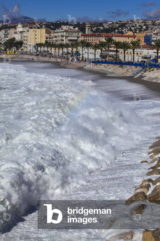 Raging sea in Nice