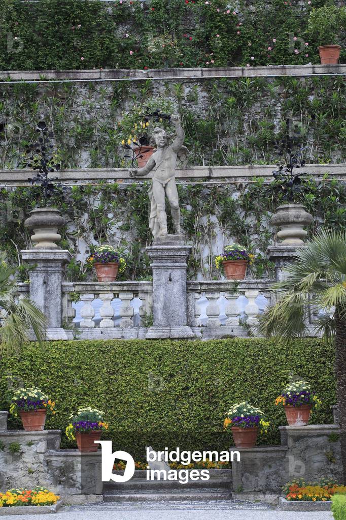 Italian Garden, Renaissance Style, Imitation Antiquite, Theatre Massimo, Borromee Palace Gardens, Isola Bella. Lake Maggiore, Borromees Islands, Lombardy, Italy.