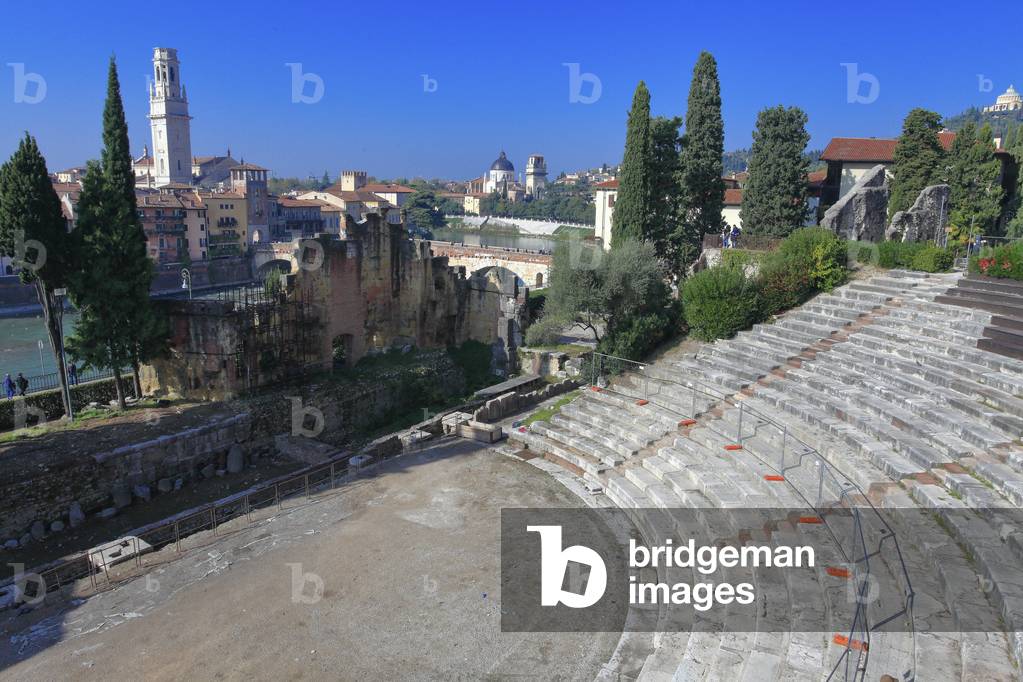 Roman theatre.  Verona. veneto, Italie, UNESCO