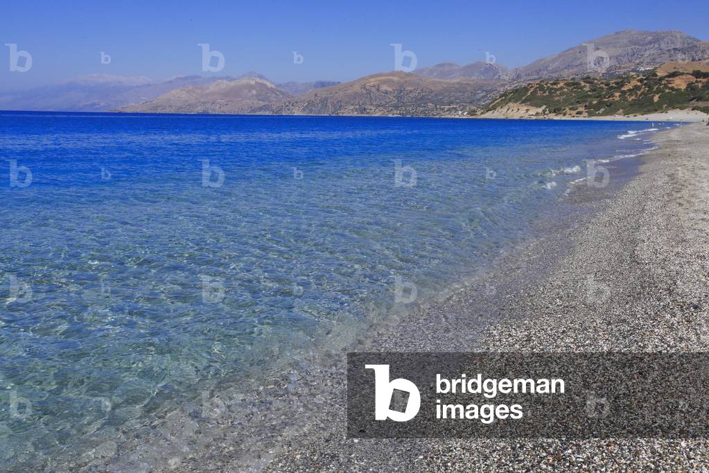 Triopetra Beach, south Crete coast. Wild coast. Libyan sea. Crete, Greece.