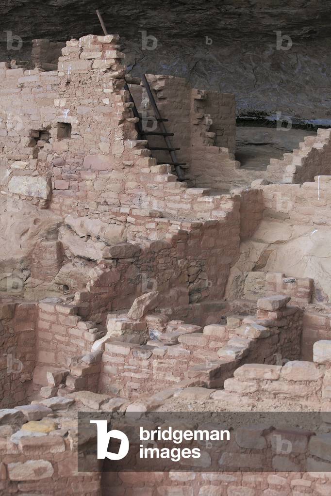 Long House a Mesa Verde - Anasazi ancient American civilization troglodyte dwellings or Pueblo ancestral people, 12th - 14th century - Cliff Dwelling, Mesa Verde National Park, Colorado, USA (USA), UNESCO Site