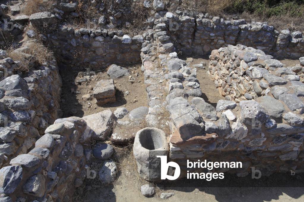 Archaeological site of Gournia. Work and storage houses of the palace in the north west aera. Gournia is the best preserved of all Minoan cities, and has been characterized as the “” Pompei Minoan Crete””. The cities has been found as it is now and has never been rebuilt. Gournia offers a picture of the daily life of the Minoan, who were engaged in agricultural, animal husbandry, fishing and vase-making as shown by the tools discovered in the settlement. Crete