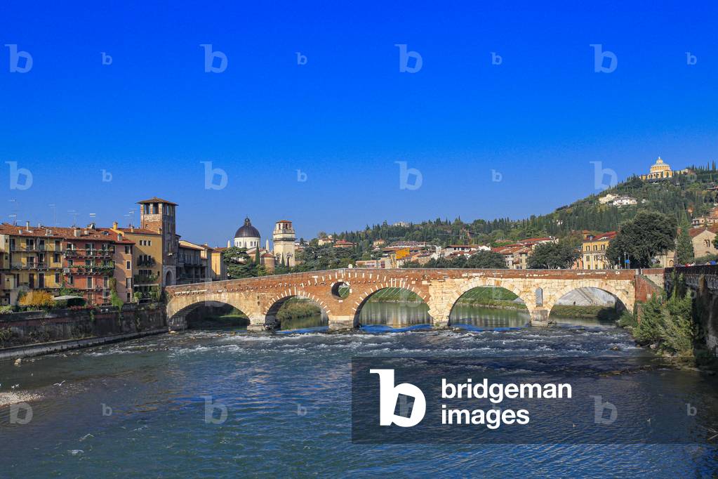 The Ponte Pietra. Roman bridge in Verona.