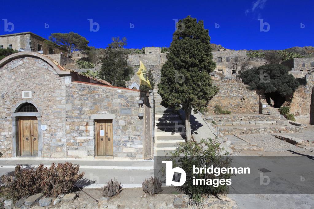 Church of ST. Panteleimon among the Leper house district on the Island of Spinalonga.