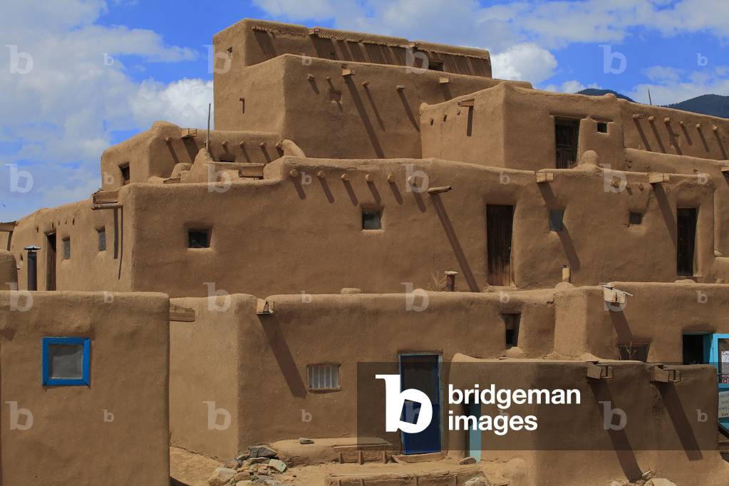 Pueblo de Taos - Structure of the North House (Hlaauma) - Set of houses and ceremonial centres in adobe, remarkably representative of the culture of the Pueblos Indians - Indian village still lives - UNESCO Site, New Mexico, USA (USA)