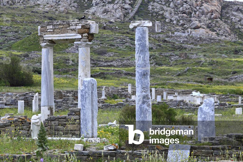 Archaeological site of Delos. Agora of the Italians. 2nd Century BC.