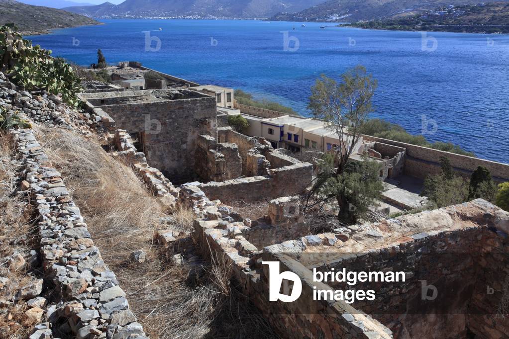 Spinalonga Island. Residences of the Ottoman period.