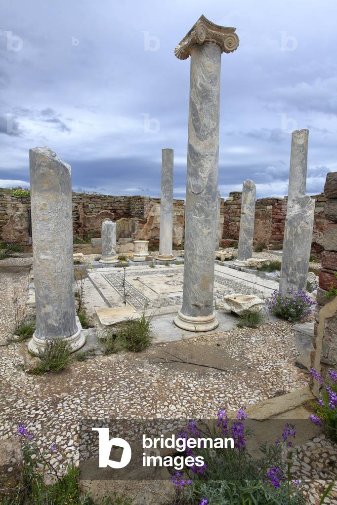Archaeological site of Delos. The lake house. late 2nd Century BC.