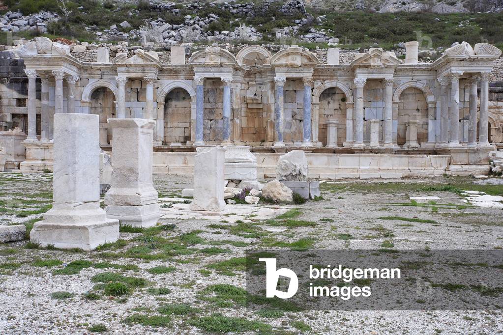 Upper Agora and Monumental Fountain (Nymphee)/Sagalassos/Turkey