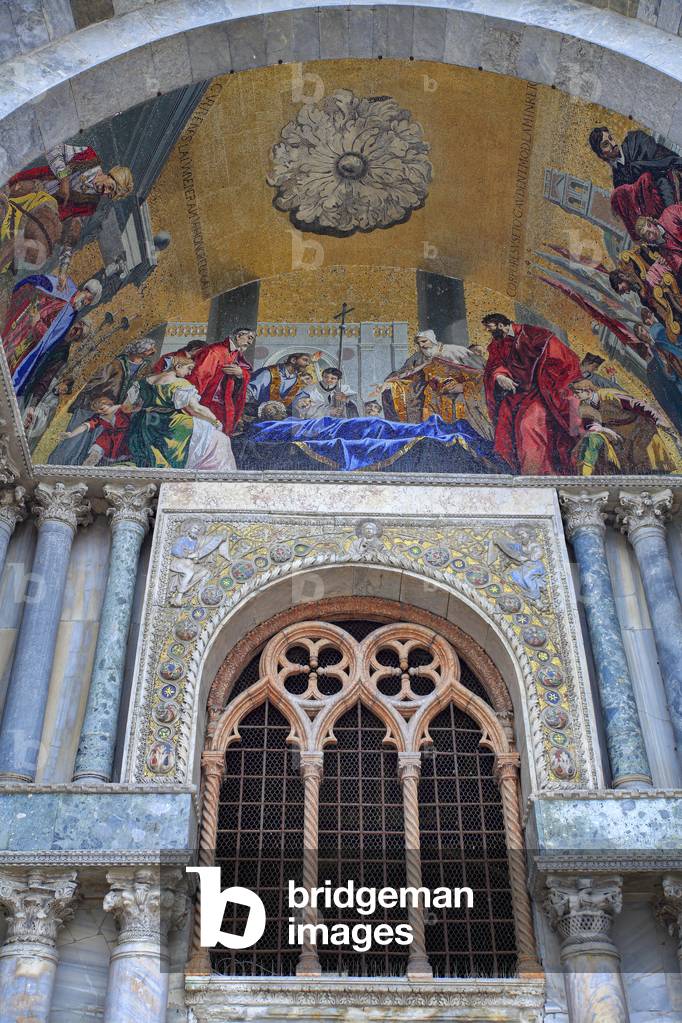St Mark's Basilica. Portal and mosaic.