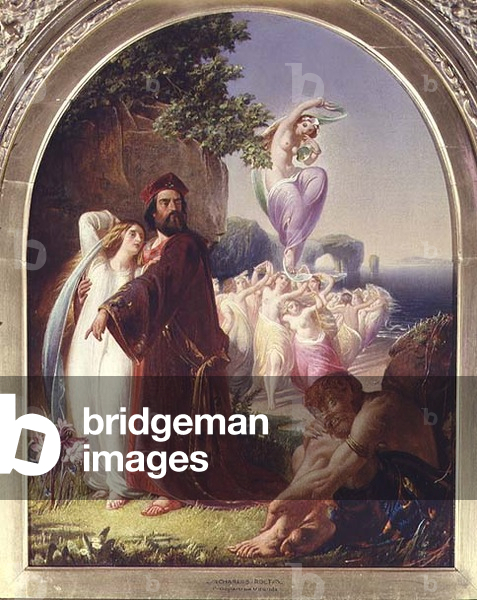 Prospero and Miranda, 1857 (oil)