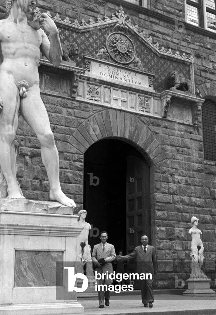 Mayor Giorgio La Pira, 1952 (b/w photo)