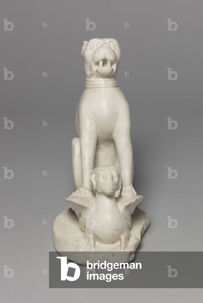 Leopard with Mythical Beast, 1500-99 (bronze)