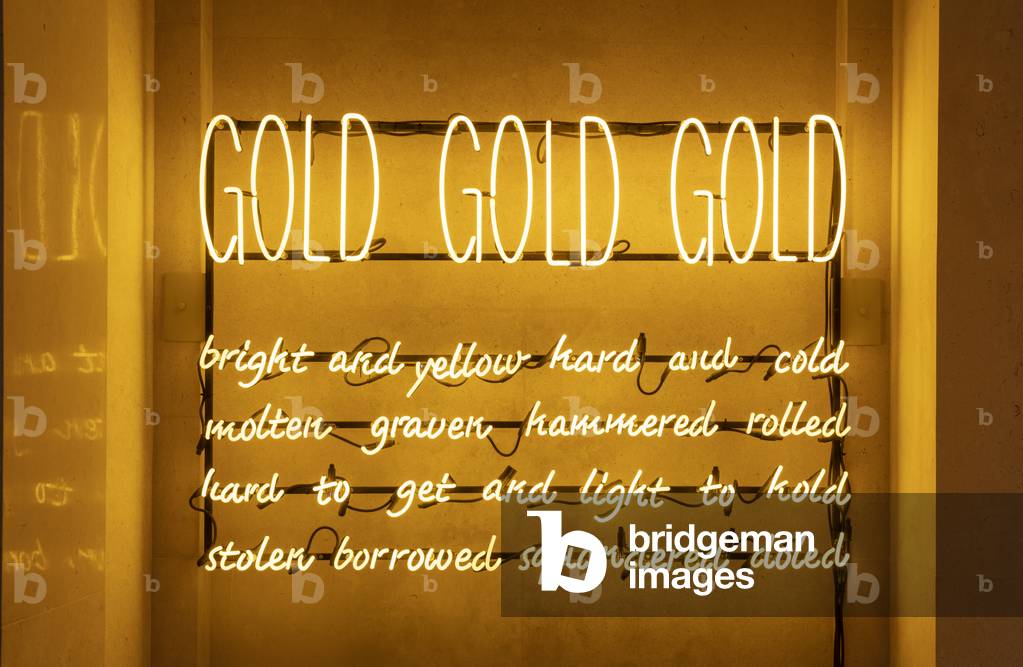 Untitled (Gold), 2009 (neon&glas)