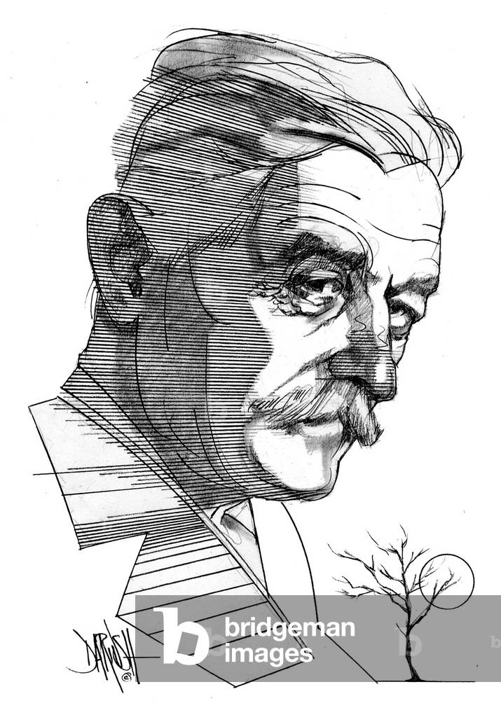 Immagine di Disegno "William FAULKNER (1897-1962)" di Dariush Radpour, b/w