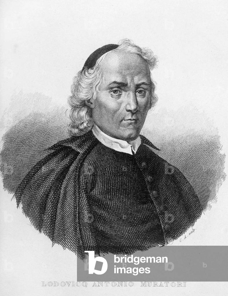Ritratto di Louis Antoine Muratori, (in italiano Ludivico Antonio Muratori, 1672-1750) scrittore italiano.