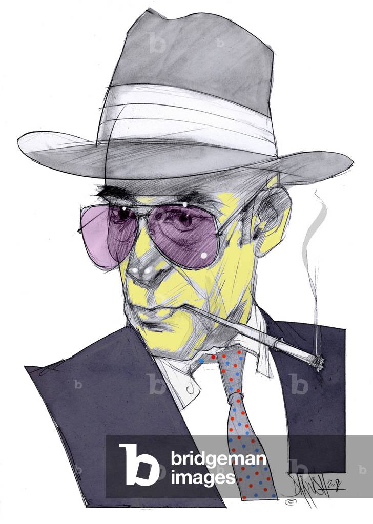 Bild von Zeichnung "Hunter S. Thompson" von Dariush Radpour
