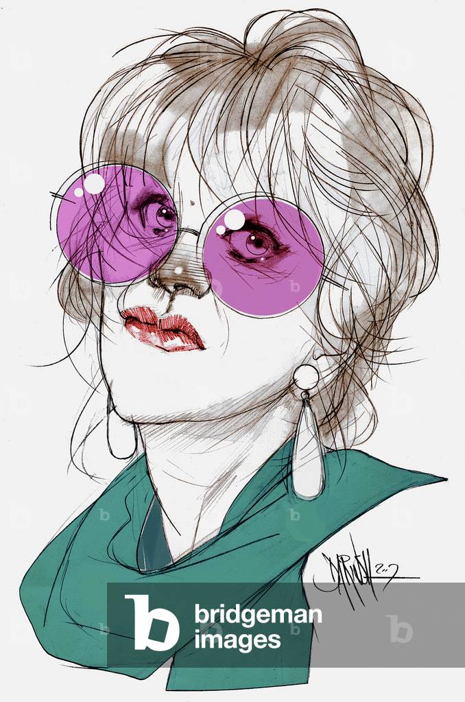 Image of Drawing depicting Franca Rame by Dariush Radpour