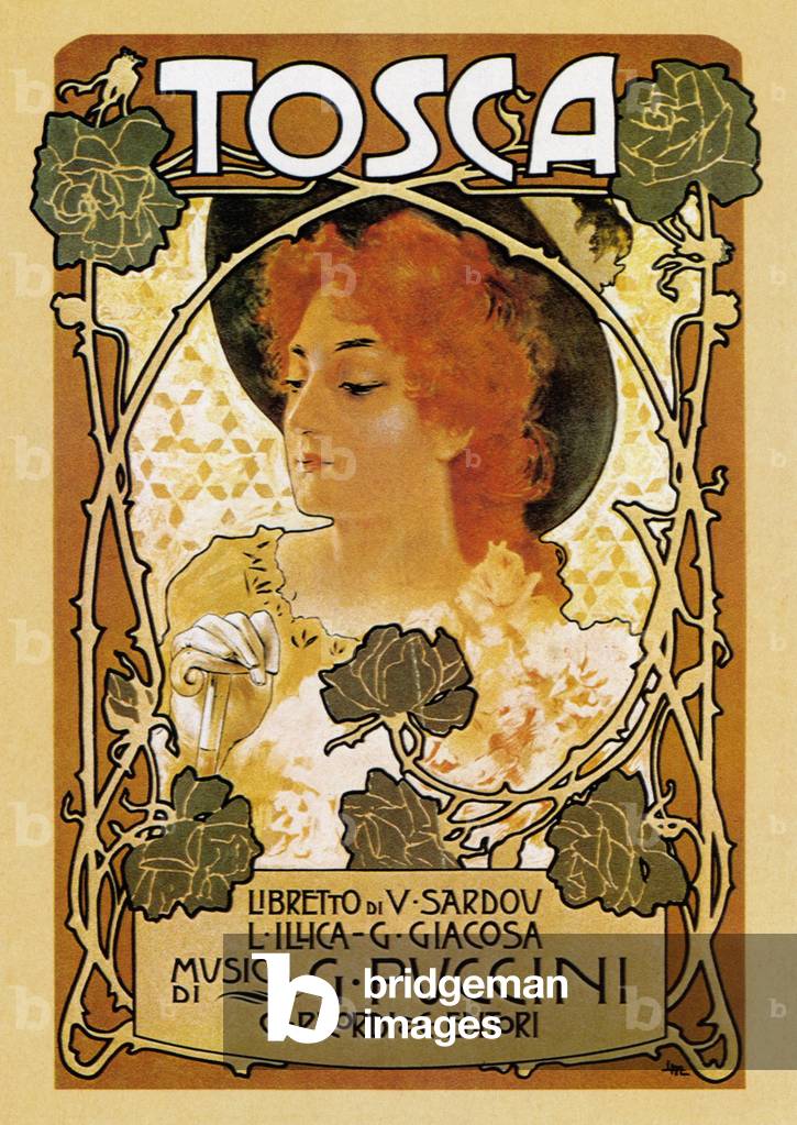 Bild von Druck "Oper „Tosca“ von Giacomo Puccini" 1900 von Leopoldo Metlicovitz
