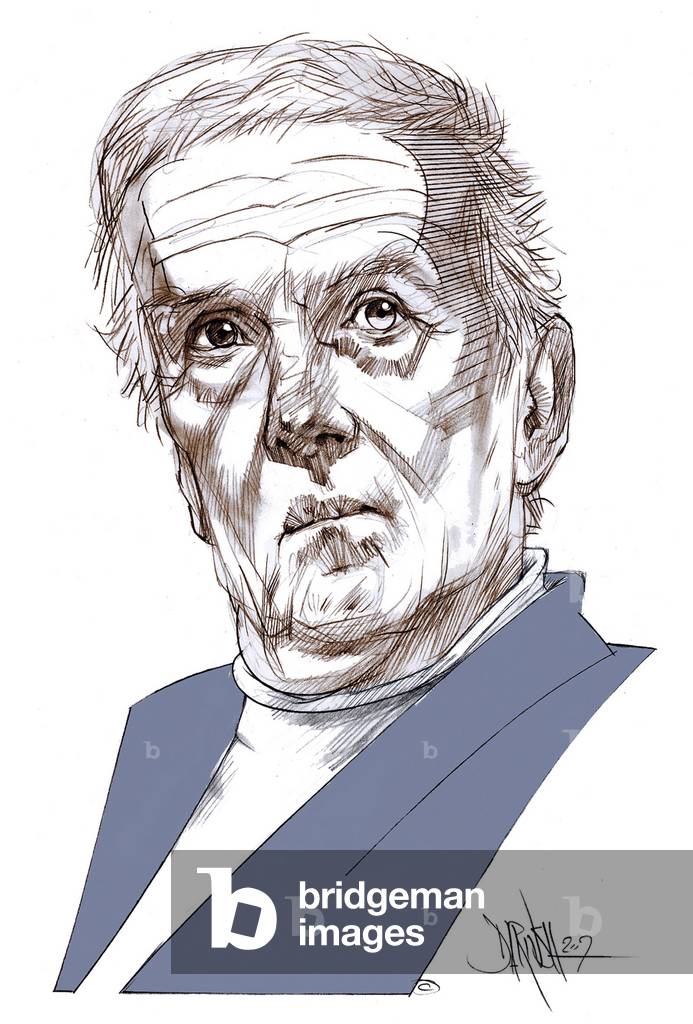 Image of Drawing depicting Silvio Garattini (digital coloured pencil drawing) by Dariush Radpour