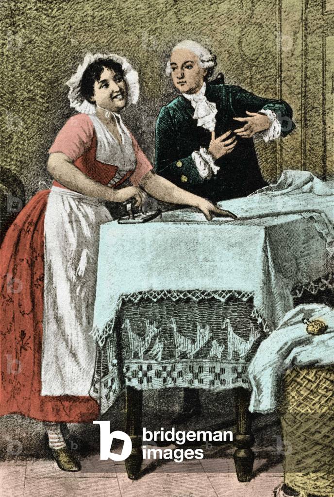 "Commedia dell'arte: Mirandolina e il Cavaliere di Ripafratta in una scena de «» La locandiera «» di Carlo Gol