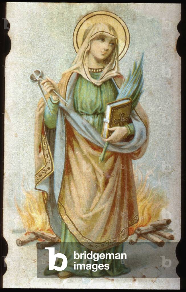 Rappresentazione della vergine e del martirio di Santa Apollonia, è patrona della città di Catania in Sicilia 