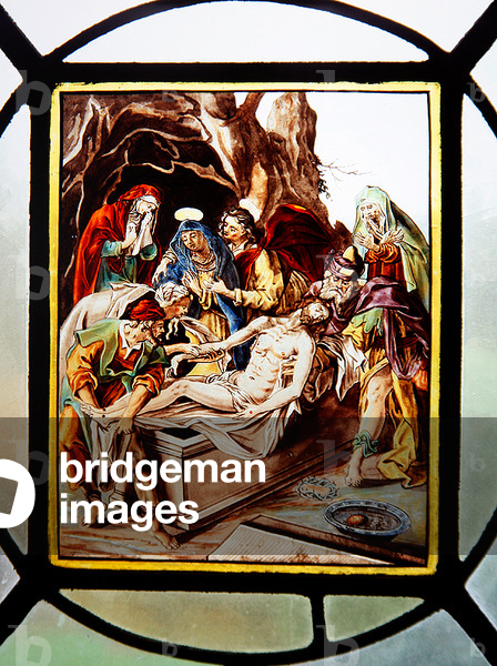 Entombment, early 17th century (stained glass)