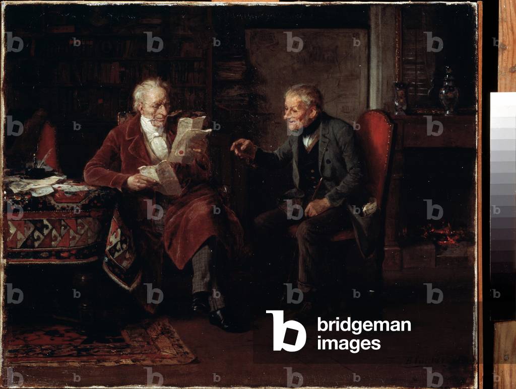 Au bureau de l'avocat (At the lawyer's Office), 19th century (oil on canvas)